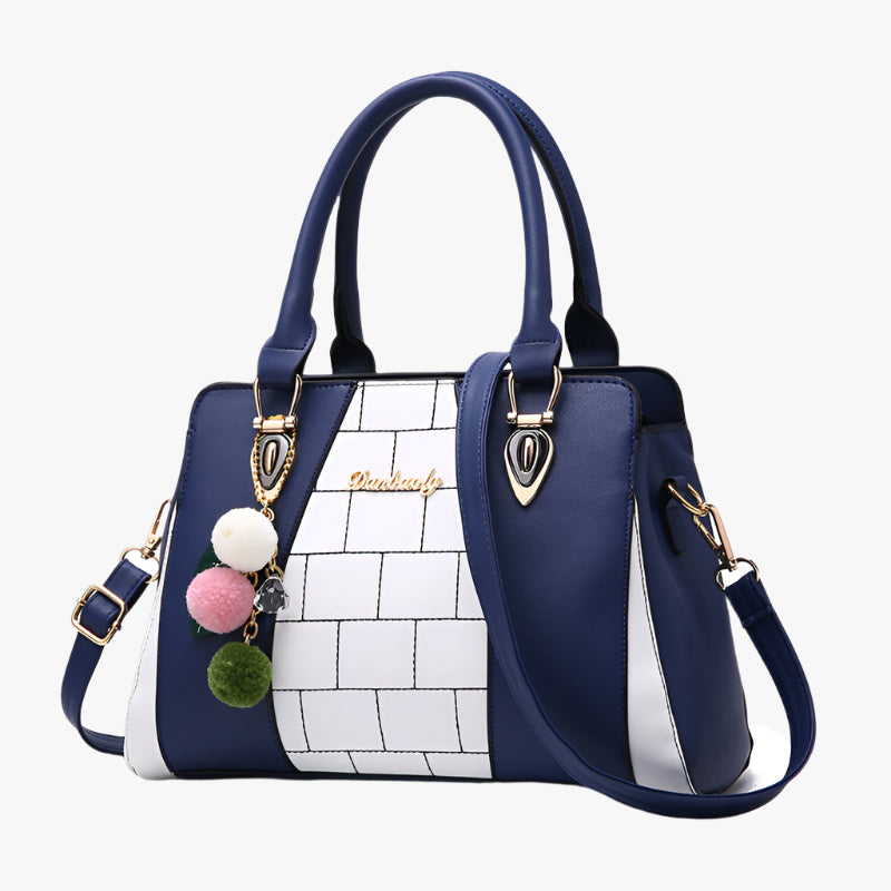 Elegant PU Leather Handbag – Multi-Pocket Shoulder Bag for Women