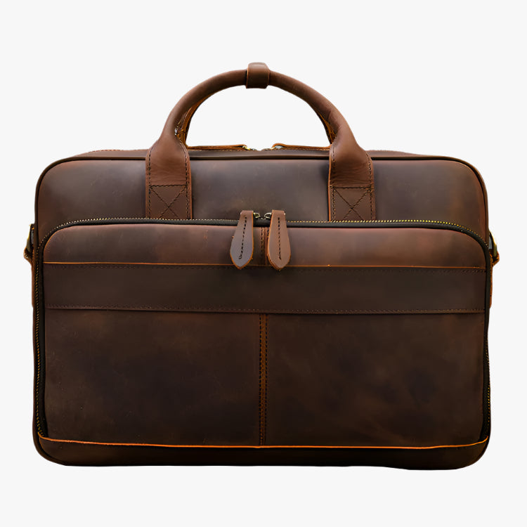 Men’s Leather Business Briefcase – First Layer Cowhide Handbag