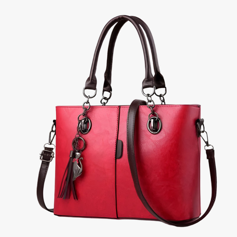 Luxury PU Leather Motorcycle Shoulder Bag – Women’s Casual Handbag