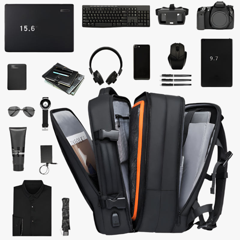 Foldable Waterproof Business Travel Backpack – Men’s Large Capacity Laptop Bag