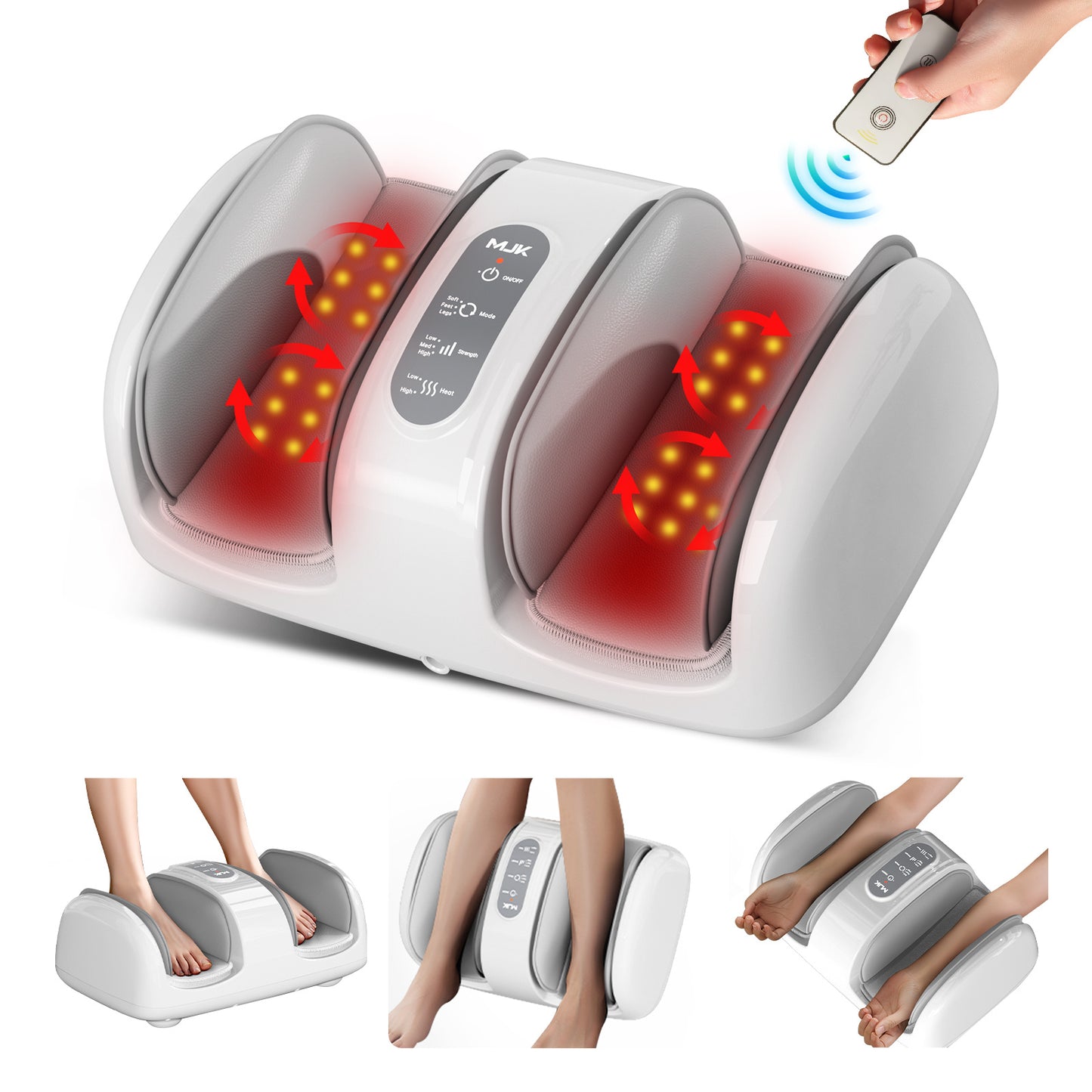 Smart Foot Massager With 3D Air Compression & Heating 15 Min Auto Timer Quiet Design Office Home Relaxation Essential