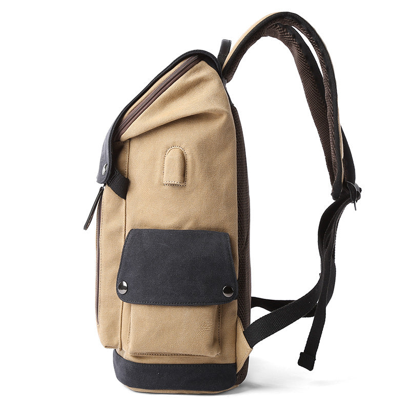 Canvas Men’s Backpack – Large Capacity School & Travel Bag