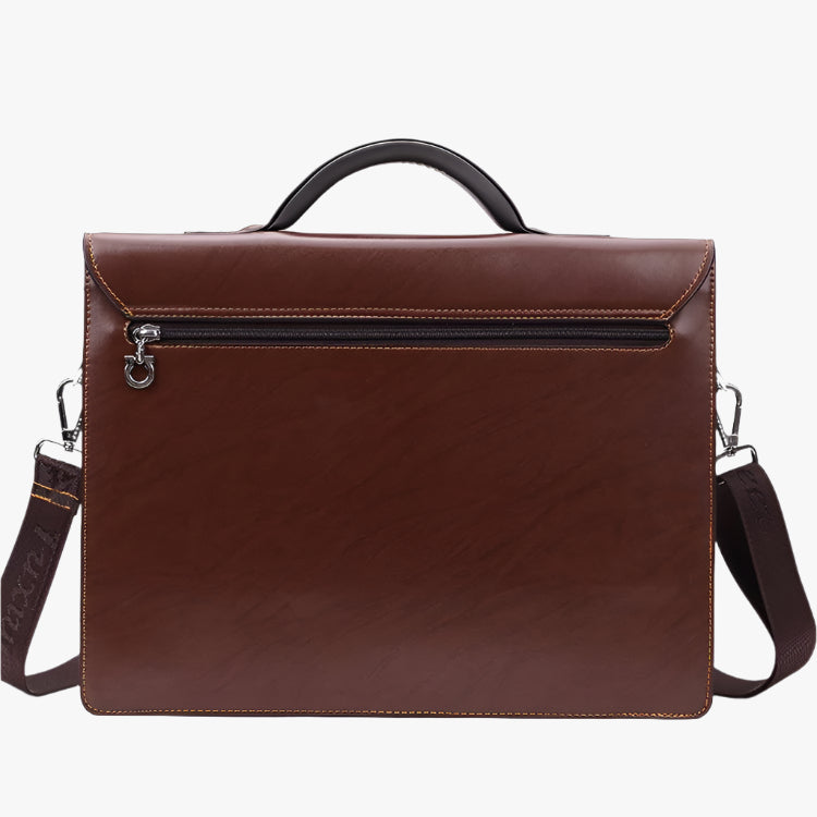 Men’s PU Leather Business Briefcase with Code Lock – Compact Handbag