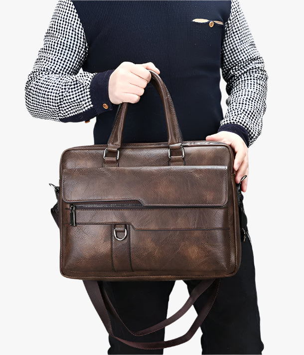 Premium Leather Shoulder Bag for Men – Compact Soft PU Design
