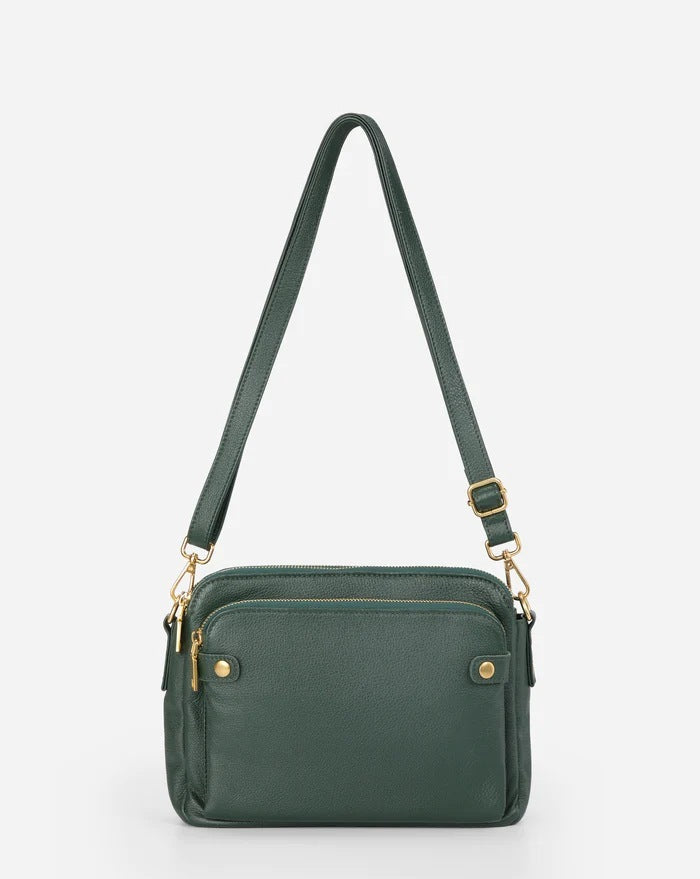 Vintage 3-Layer PU Leather Messenger Bag – Small Crossbody Purse for Women