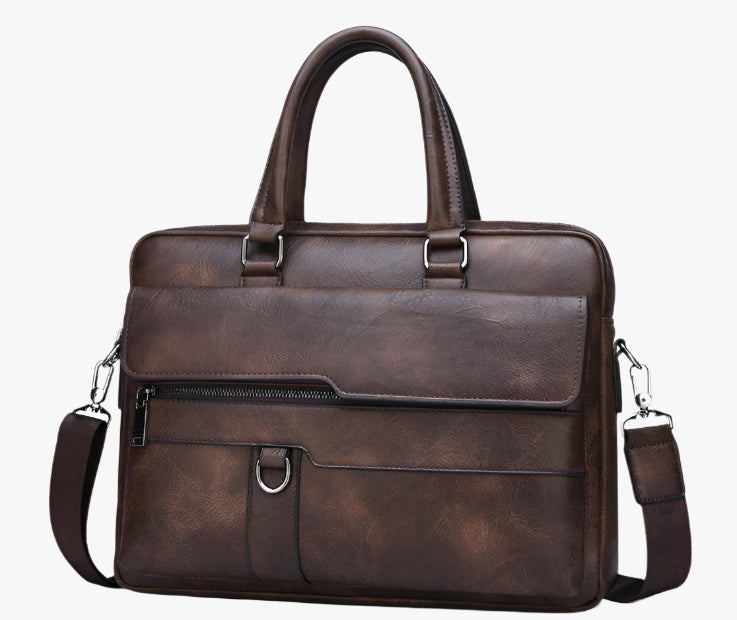 Premium Leather Shoulder Bag for Men – Compact Soft PU Design