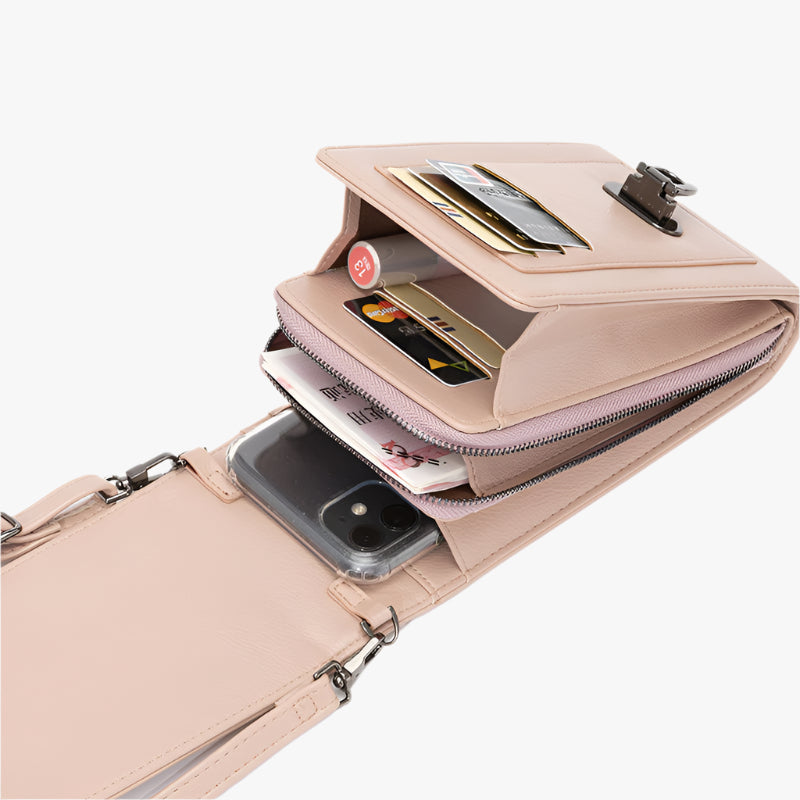 Mini Rivet PU Crossbody Bag – Compact Phone Shoulder Purse for Women