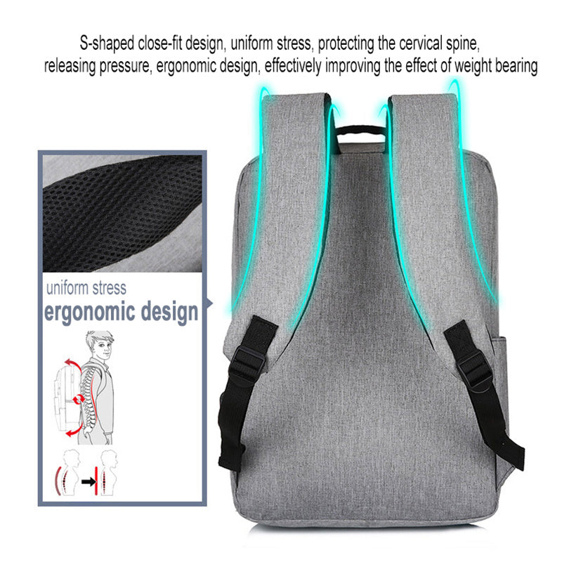 Anti-Theft Laptop Backpack with USB Charging Port – Unisex College & Travel Bag