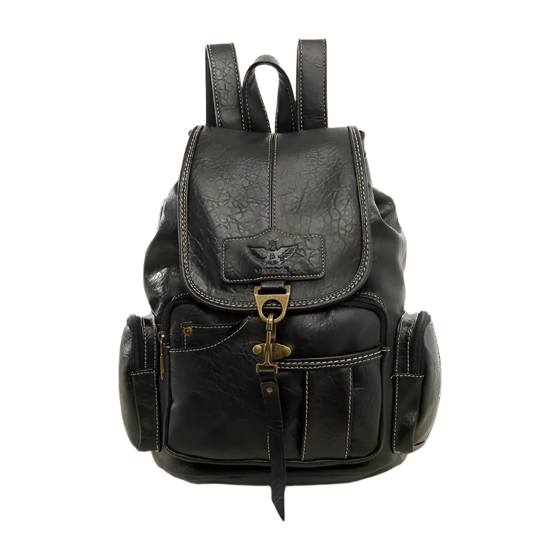Retro PU Shoulder Bag – Trendy Multi-Way Backpack for Women