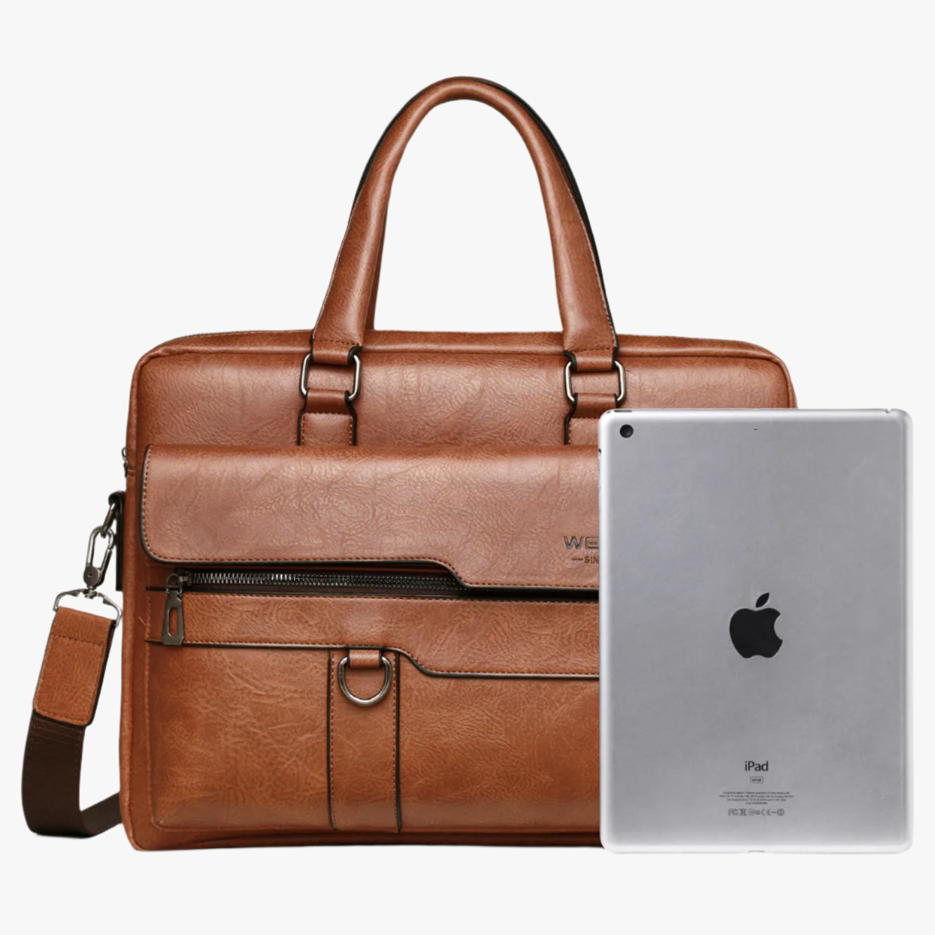 Men's PU Leather Briefcase – Classic Business Laptop Bag