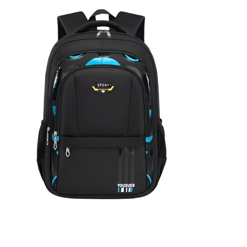 Large Capacity Waterproof School Backpack – Boys' Printed Multi-Pocket Design