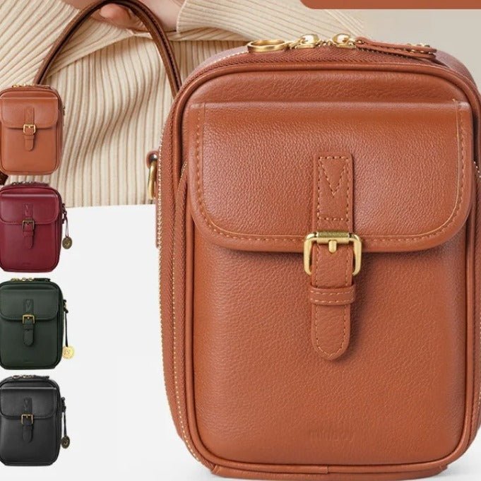 Vintage Large Capacity Messenger Bag with 10 Card Inserts – Retro Unisex Shoulder & Storage Backpack