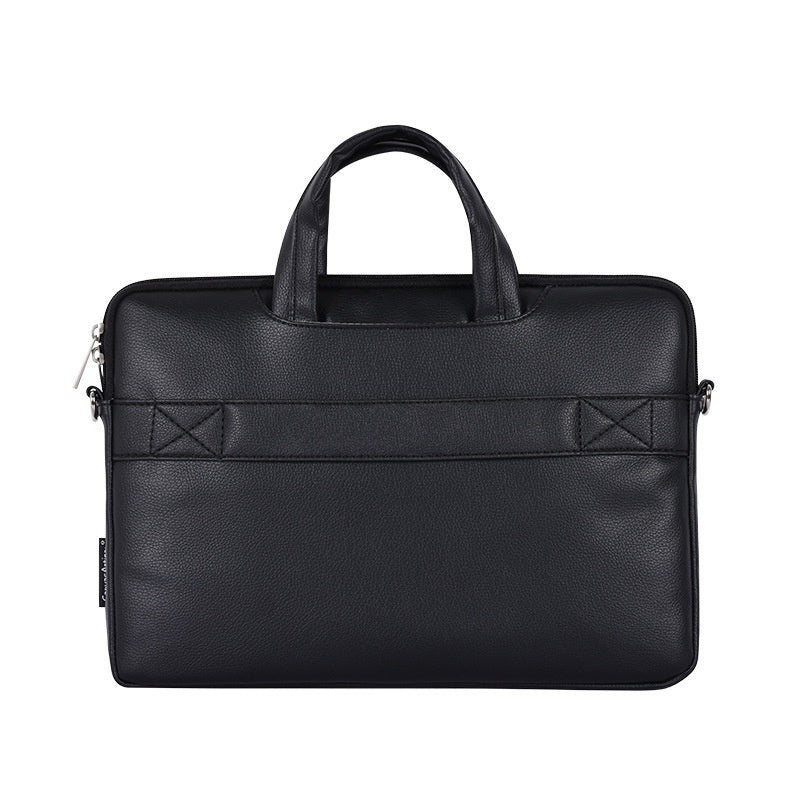 Slim Waterproof Laptop Sleeve – Unisex PU Leather Briefcase