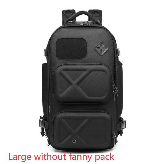 Large Waterproof Travel Backpack with USB & Waist Bag – Oxford Material