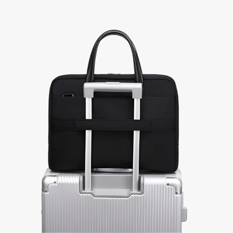 Women’s Retro Business Briefcase – Waterproof Nylon Laptop Bag (14"/15")