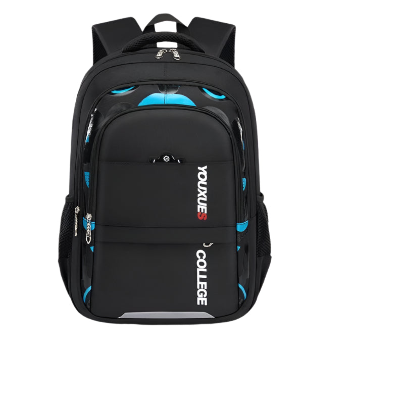 Large Capacity Waterproof School Backpack – Boys' Printed Multi-Pocket Design