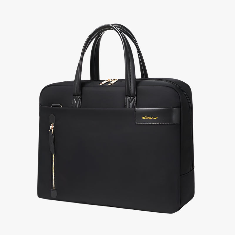 Women’s Retro Business Briefcase – Waterproof Nylon Laptop Bag (14"/15")