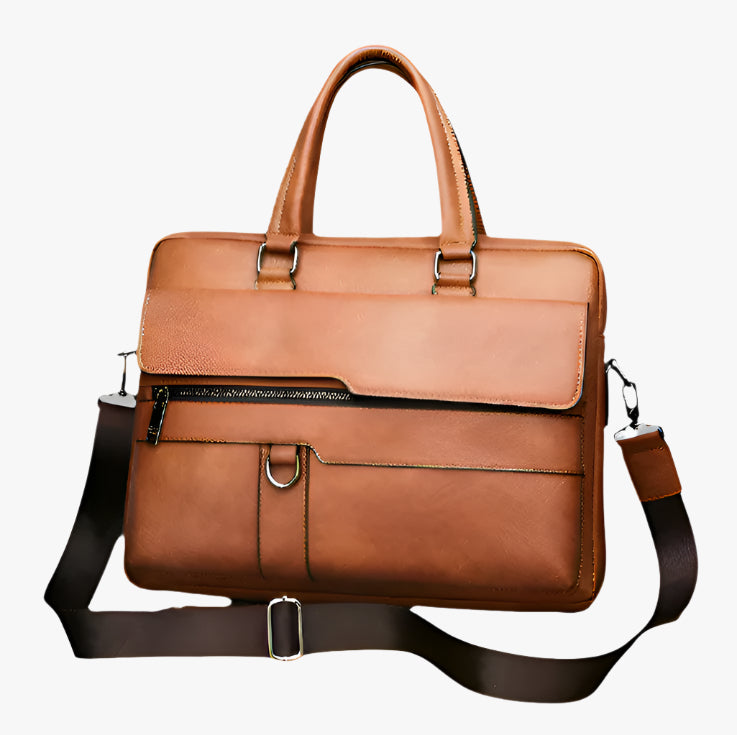 Premium Leather Shoulder Bag for Men – Compact Soft PU Design