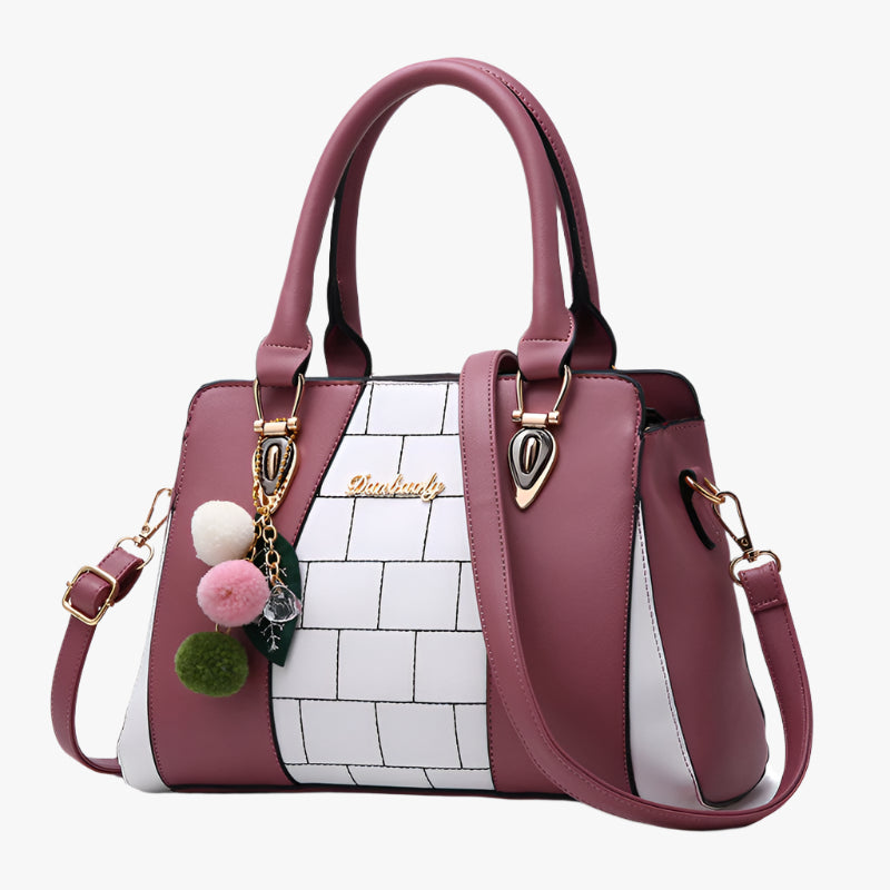 Elegant PU Leather Handbag – Multi-Pocket Shoulder Bag for Women