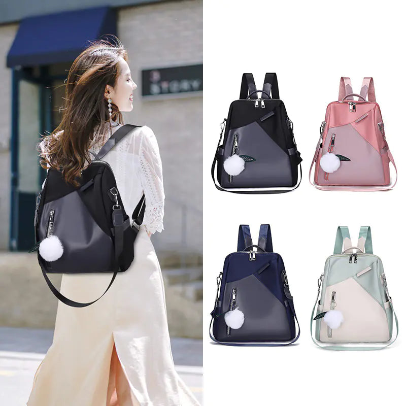 Women’s Oxford Cloth Fashion Backpack – Wear-Resistant & Anti-Theft