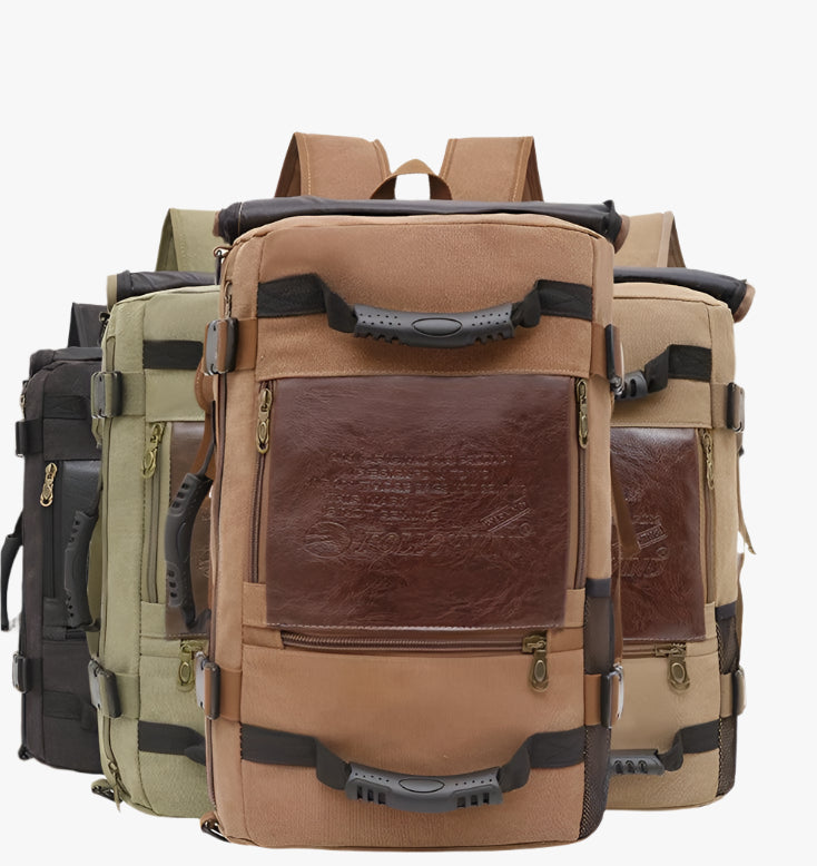 Men's Canvas Laptop Backpack – Large Capacity Travel & School Bag