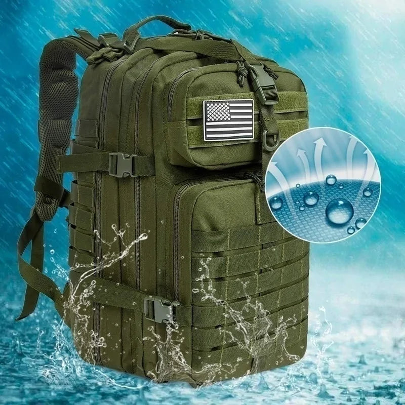 Waterproof Tactical Backpack – 25L/45L Outdoor Military-Style Hiking Bag