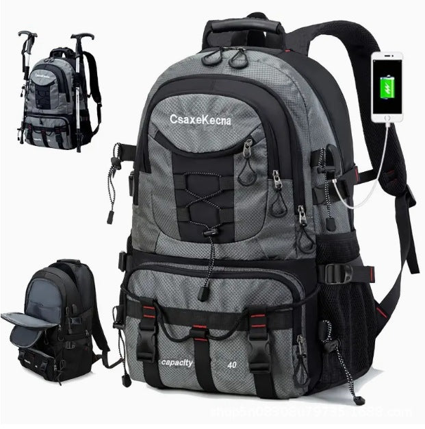 Men’s Large Capacity Mountaineering Backpack – Ultralight Outdoor Travel Pack (36–55L)