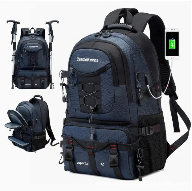 Men’s Large Capacity Mountaineering Backpack – Ultralight Outdoor Travel Pack (36–55L)