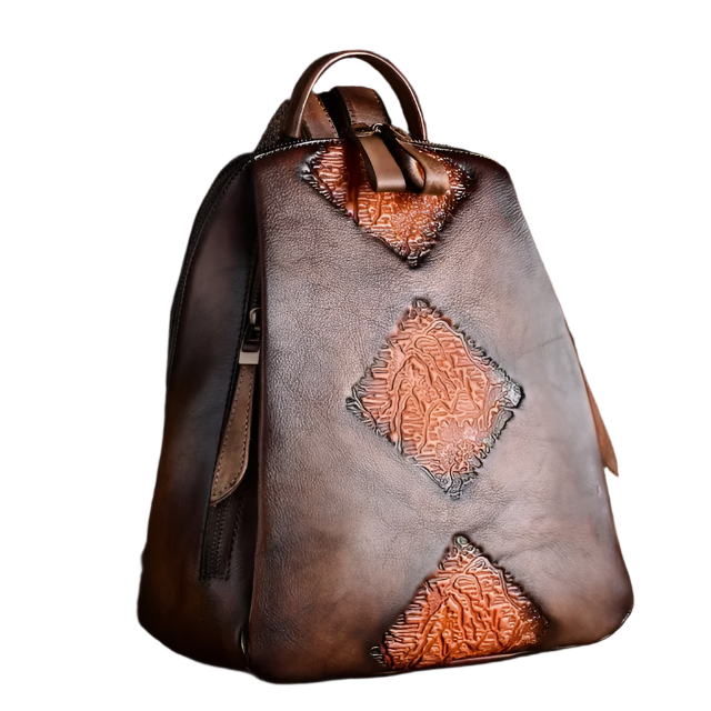 Handcrafted Vintage Leather Backpack – Large Capacity First-Layer Cowhide Bag