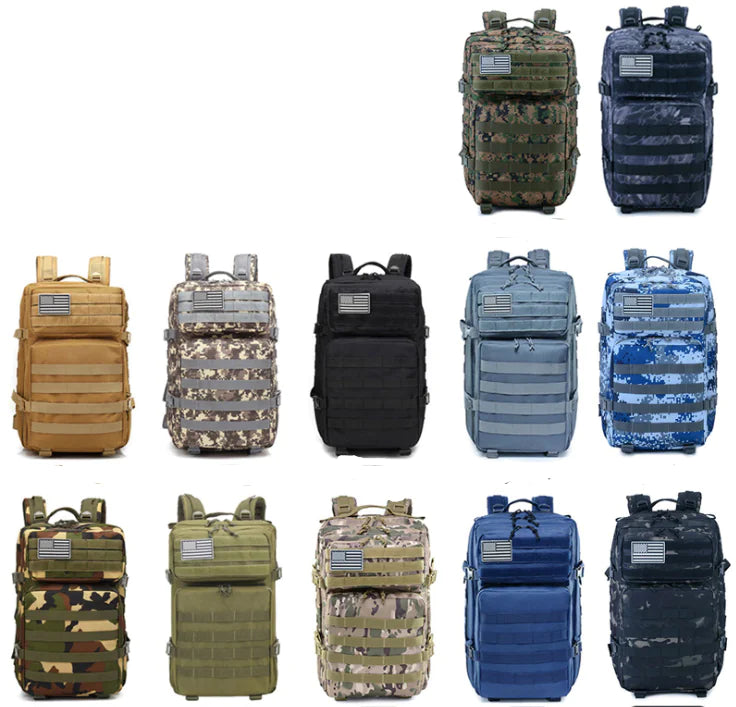 Camouflage Tactical Backpack – 45L Outdoor Travel & Daypack