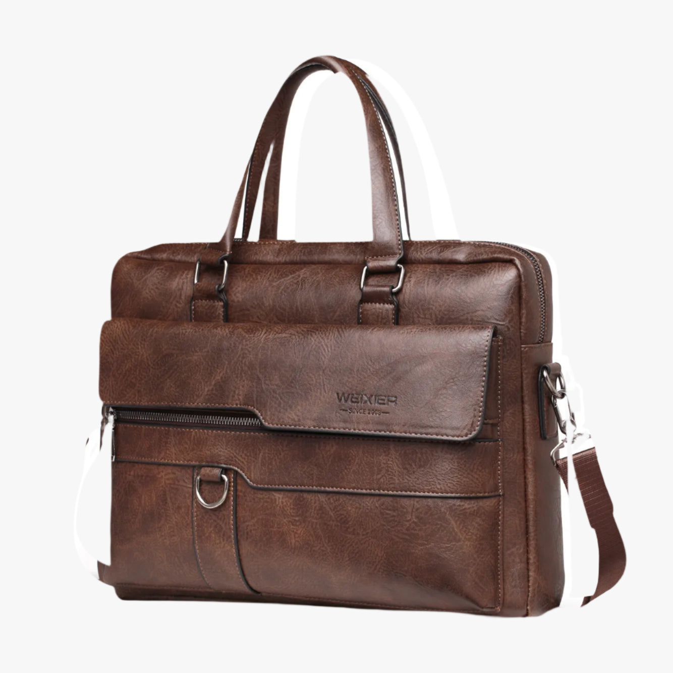 Men's PU Leather Briefcase – Classic Business Laptop Bag