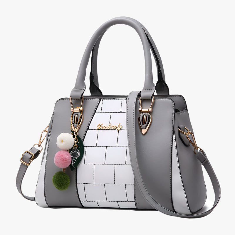 Elegant PU Leather Handbag – Multi-Pocket Shoulder Bag for Women