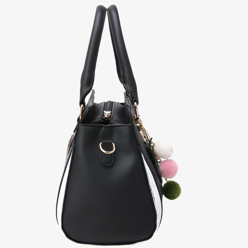 Elegant PU Leather Handbag – Multi-Pocket Shoulder Bag for Women