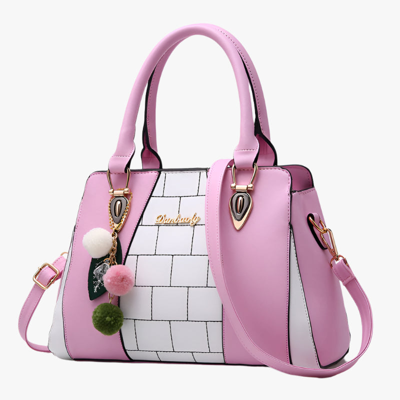 Elegant PU Leather Handbag – Multi-Pocket Shoulder Bag for Women
