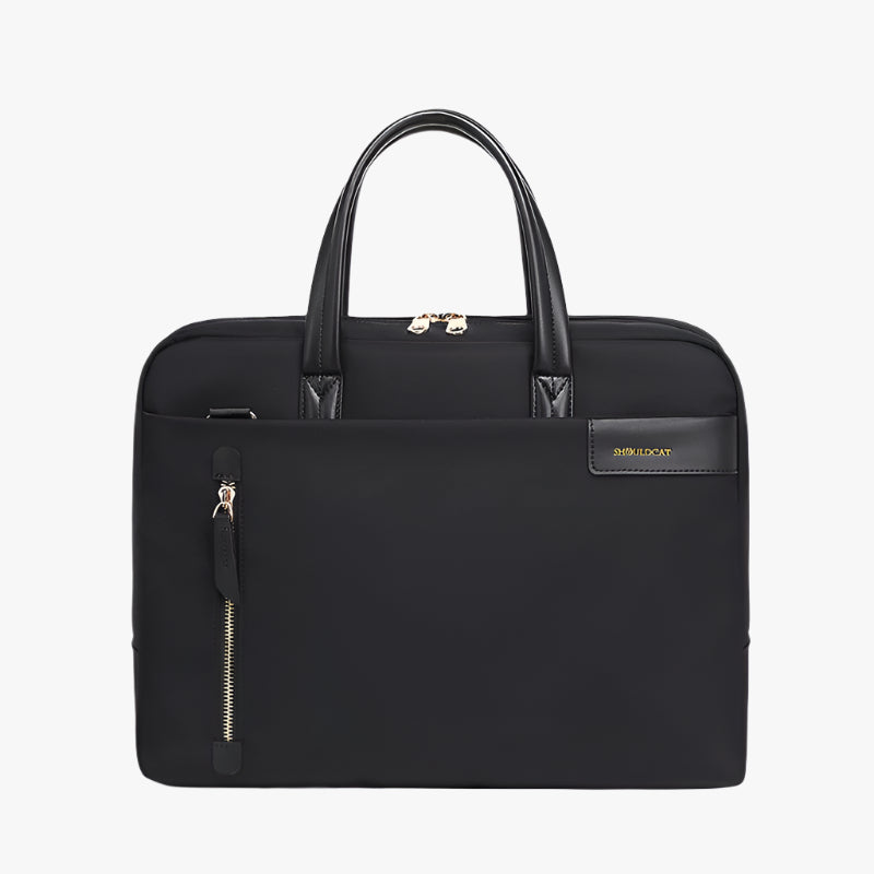 Women’s Retro Business Briefcase – Waterproof Nylon Laptop Bag (14"/15")