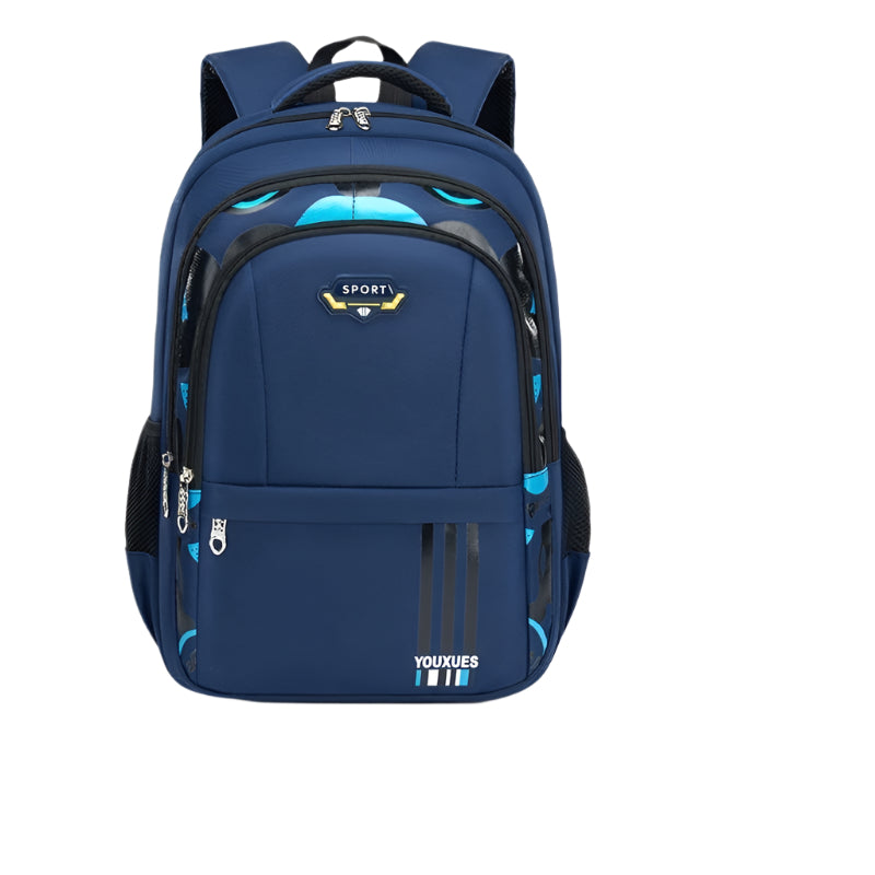 Large Capacity Waterproof School Backpack – Boys' Printed Multi-Pocket Design