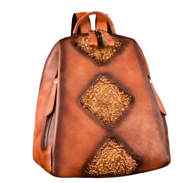 Handcrafted Vintage Leather Backpack – Large Capacity First-Layer Cowhide Bag