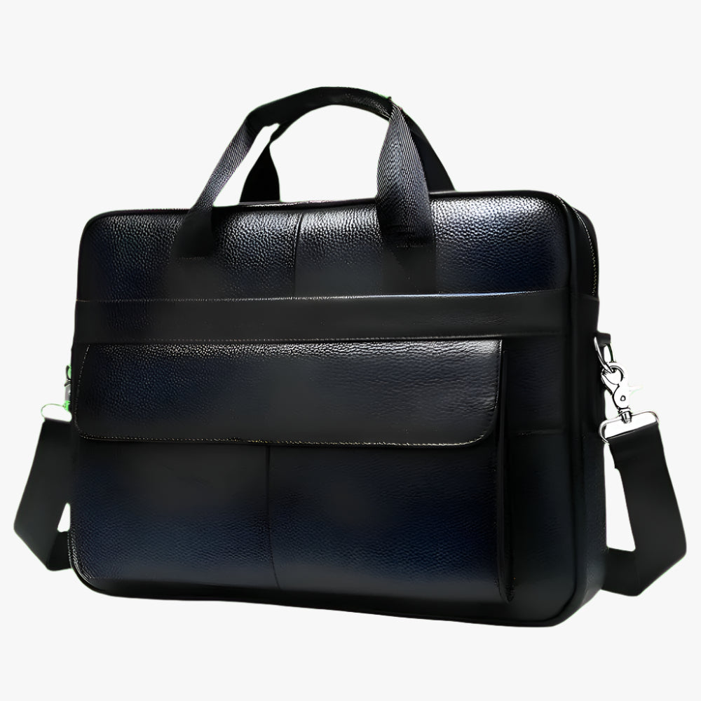 Men’s Genuine Leather Briefcase – Cowhide Laptop Shoulder Bag