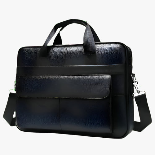 Men’s Genuine Leather Briefcase – Cowhide Laptop Shoulder Bag