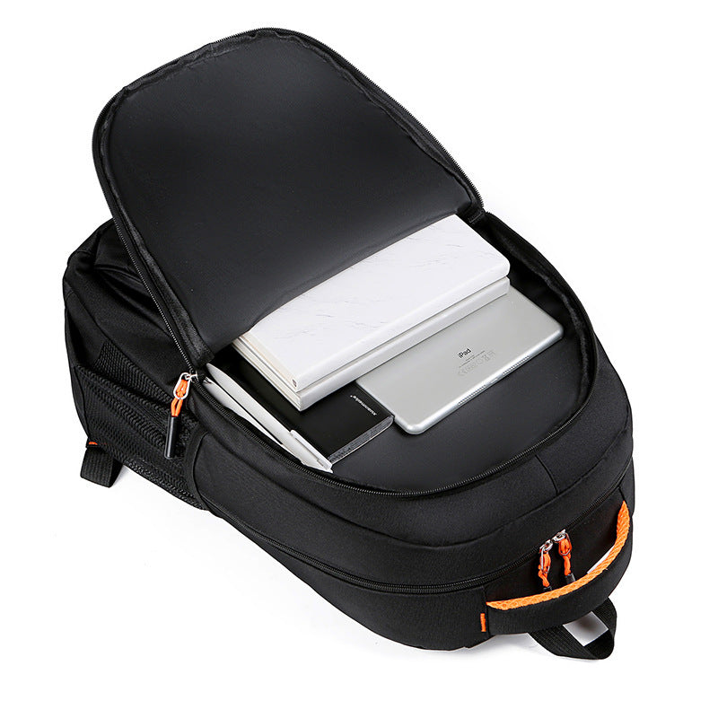 Men’s Large Capacity Laptop Backpack – Waterproof Nylon Anti-Theft Travel Bag