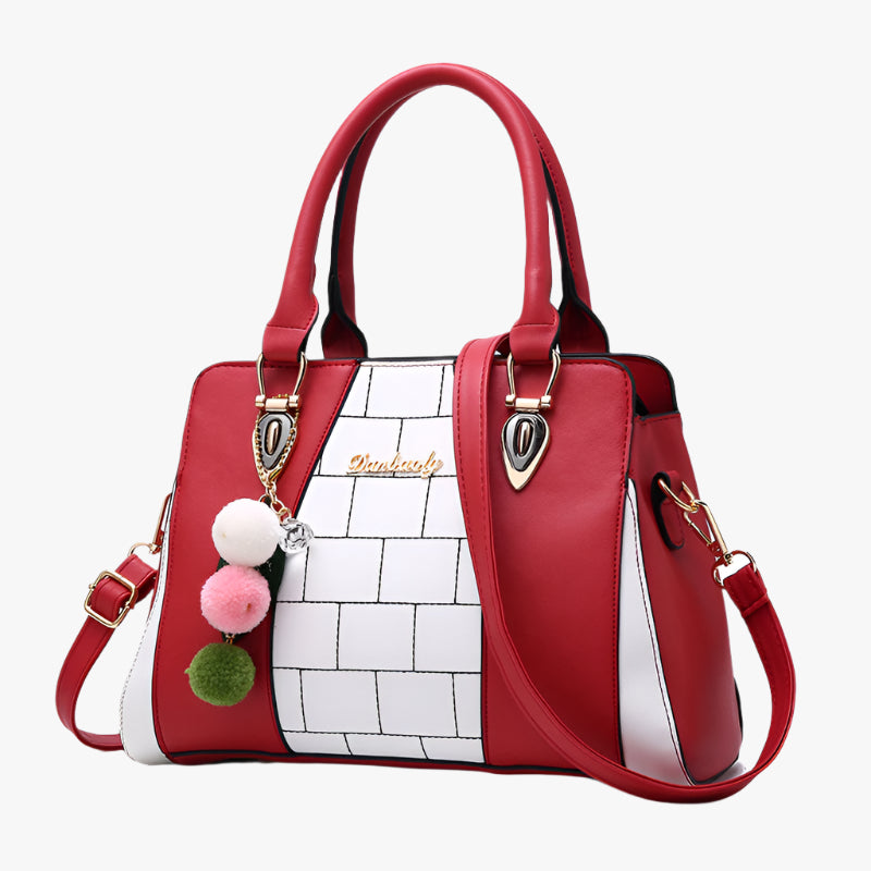 Elegant PU Leather Handbag – Multi-Pocket Shoulder Bag for Women