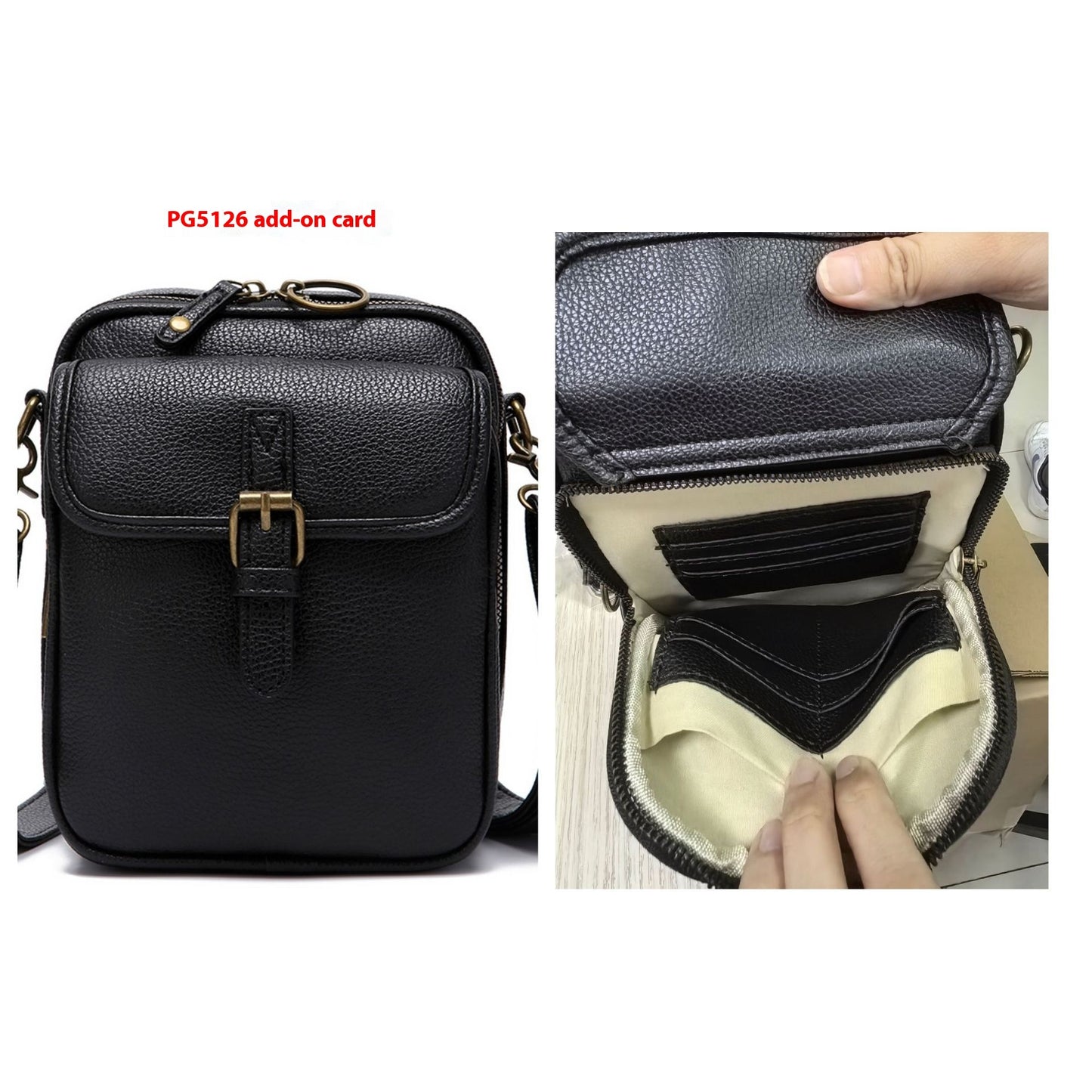 Vintage Large Capacity Messenger Bag with 10 Card Inserts – Retro Unisex Shoulder & Storage Backpack