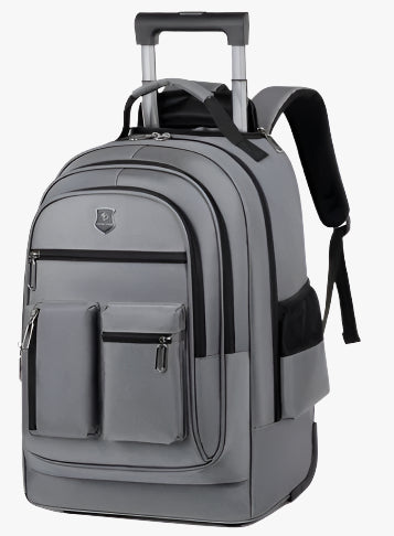 Ultra-Light Trolley Backpack – Waterproof Oxford Travel Bag with Wheels