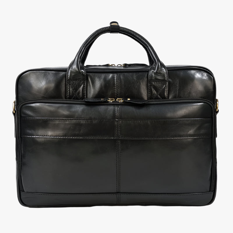 Men’s Leather Business Briefcase – First Layer Cowhide Handbag