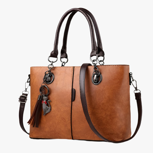 Luxury PU Leather Motorcycle Shoulder Bag – Women’s Casual Handbag