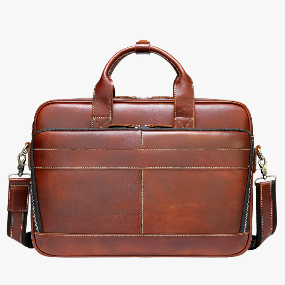 Men’s Leather Business Briefcase – First Layer Cowhide Handbag