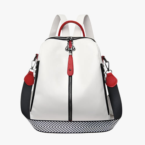 Women's Soft Leather Backpack – Artistic Style, 3-Strap Design