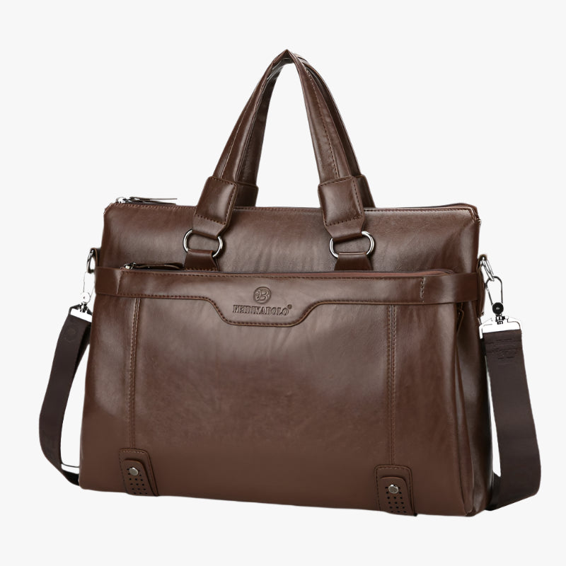 Men’s PU Leather Laptop Briefcase – Business Shoulder Bag