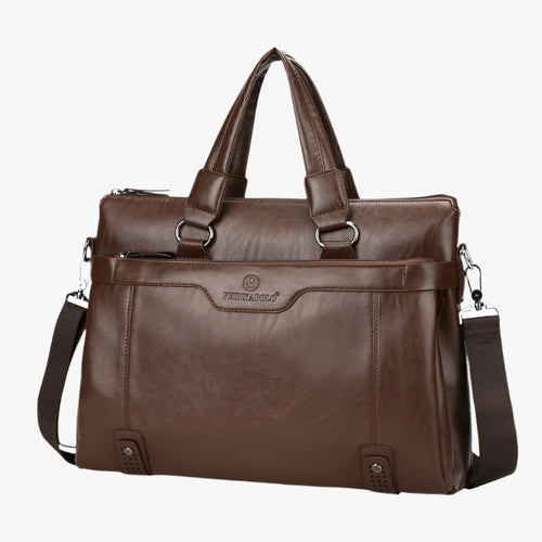 Men’s PU Leather Laptop Briefcase – Business Shoulder Bag