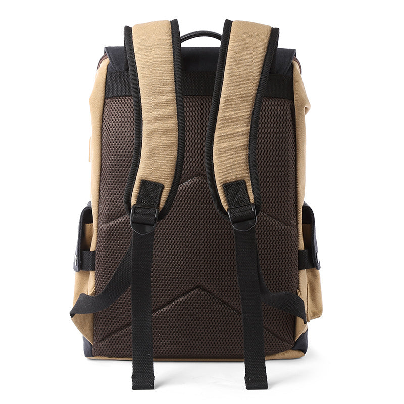 Canvas Men’s Backpack – Large Capacity School & Travel Bag